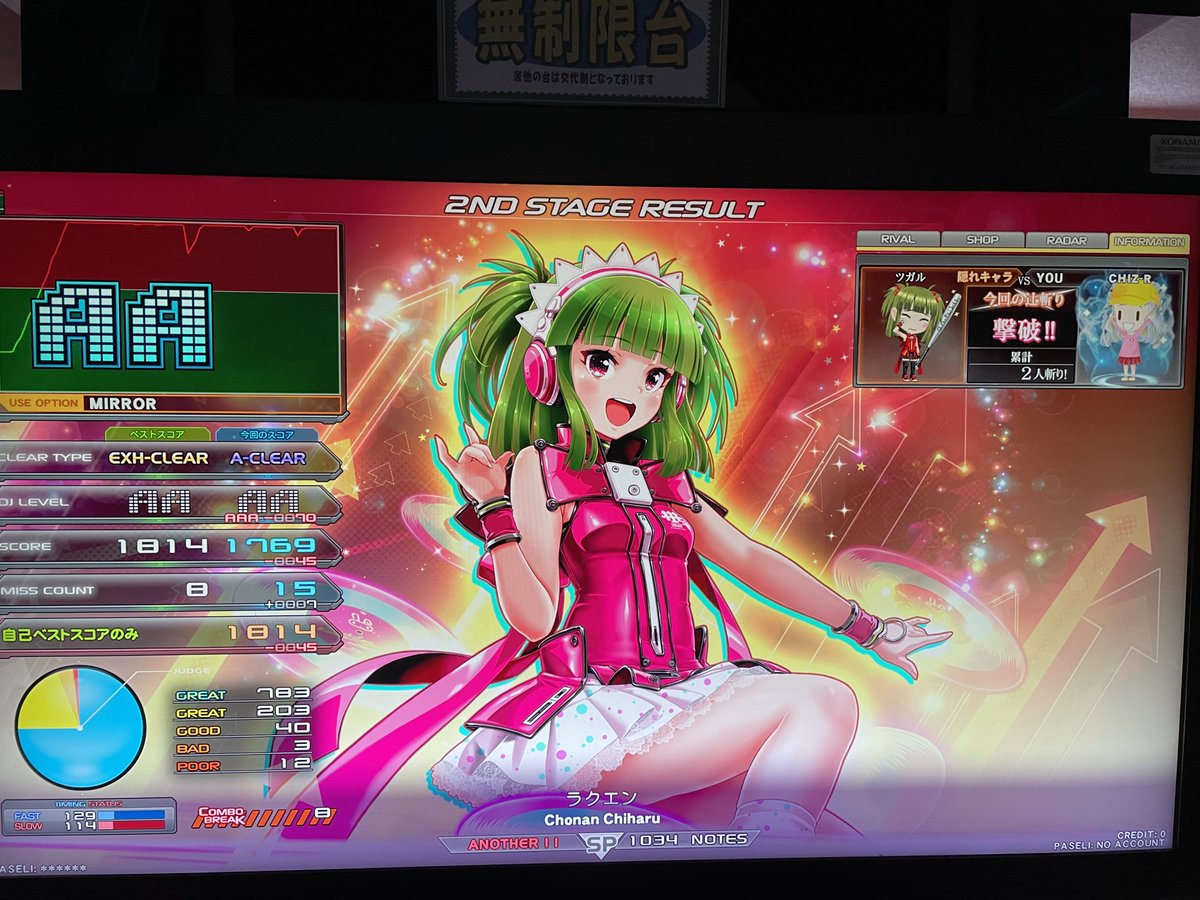 #IIDX
ツガル
ラクエン

やっぱり2人は暫く毎日居そうだね。