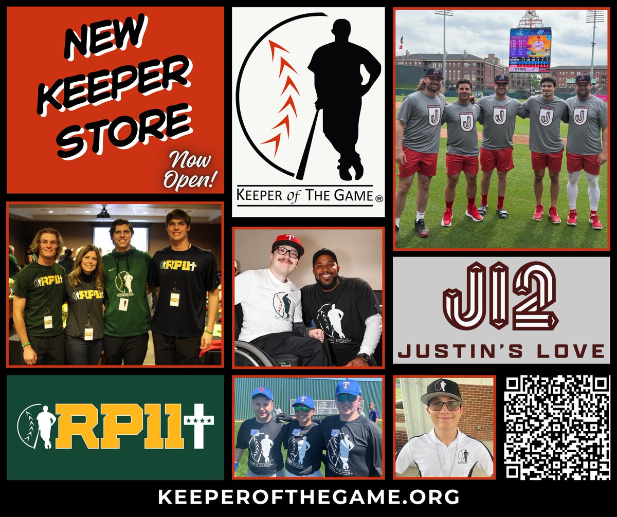 🚨 New merch just dropped 🚨  

Get stocked up on the latest Keeper, RP11 and Justin's Love gear❗️❗️❗️

To shop: bit.ly/47hFUKK

#keeperofthegame #rp11 #j12