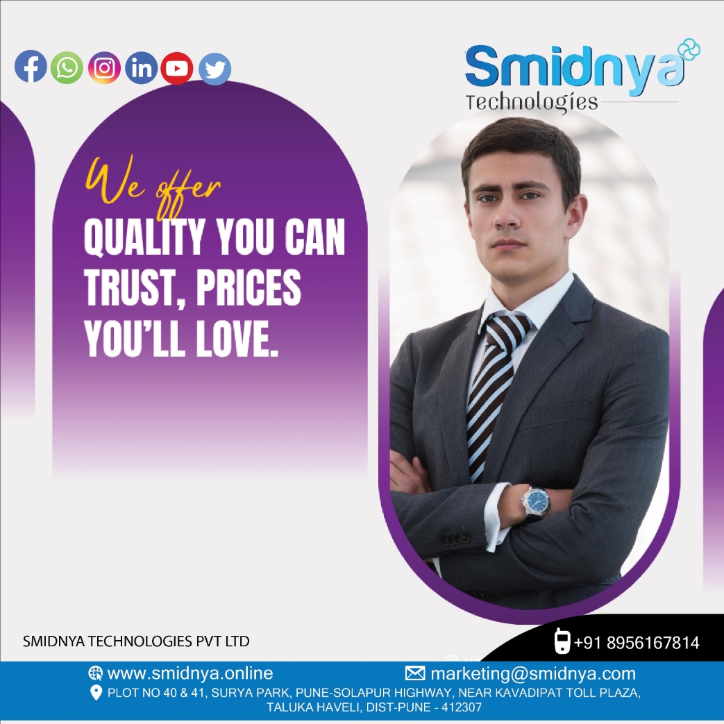Smidnya11's tweet image. Quality you can trust, prices you will love! Discover top-notch solutions for every need with Smidnya Technologies. Experience innovation &amp;amp; value today. #TechSolutions #AffordableQuality #SmidnyaTech