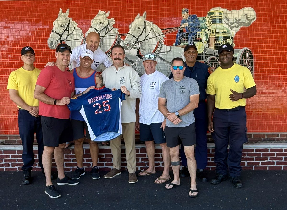 Team Boston Fire is off and on the road for the Pan Mass Challenge. 
<a href="/LOCAL_718/">Boston Firefighters Local 718 IAFF</a> Firefighters &amp; Officers stepping up in the battle against Occupational Cancer. 

#Boston718
#OneCallAwayBoston
#EndOccupationalCancer