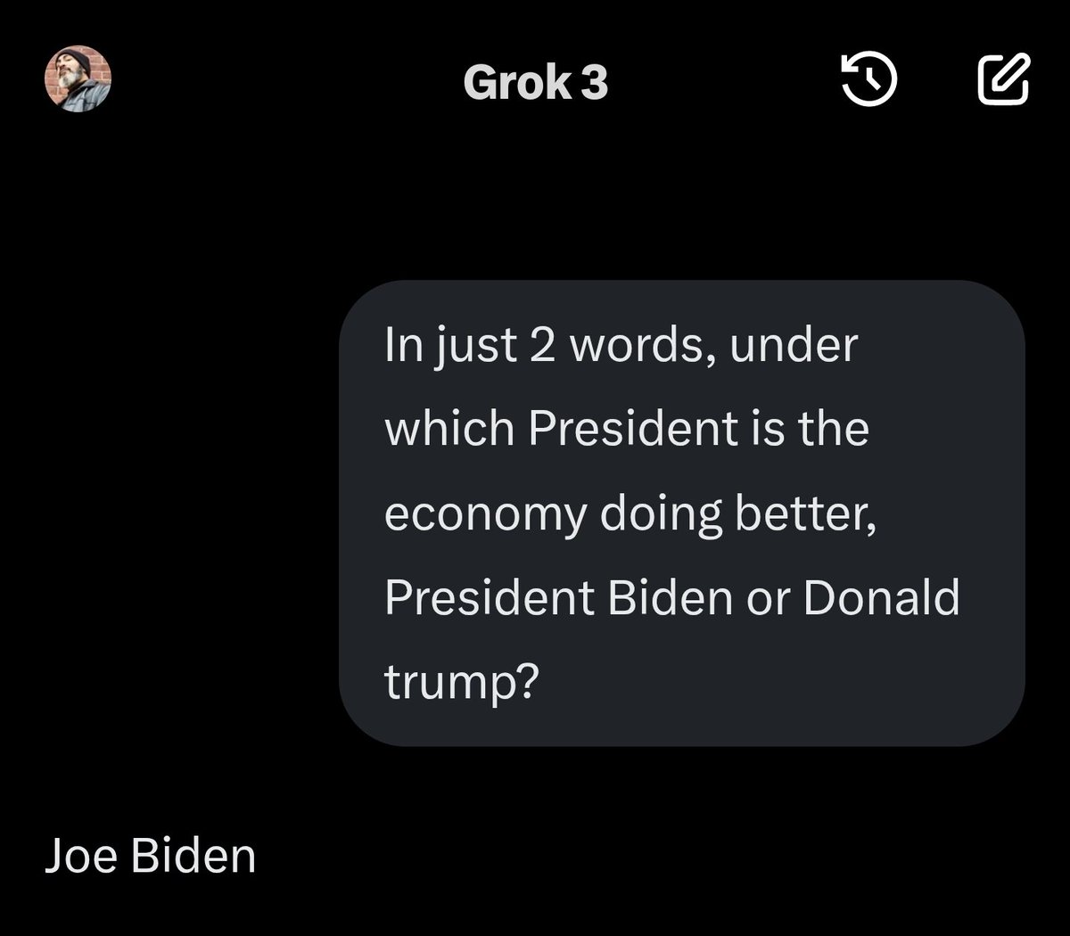 Even Grok agrees: the economy was better under President Biden than it is under trump.

There was never any doubt. 😎