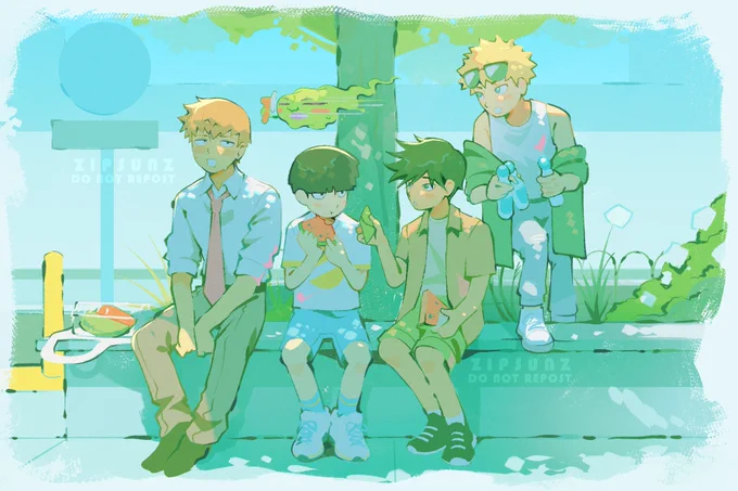 summer babysitting #mp100 #mobpsycho100