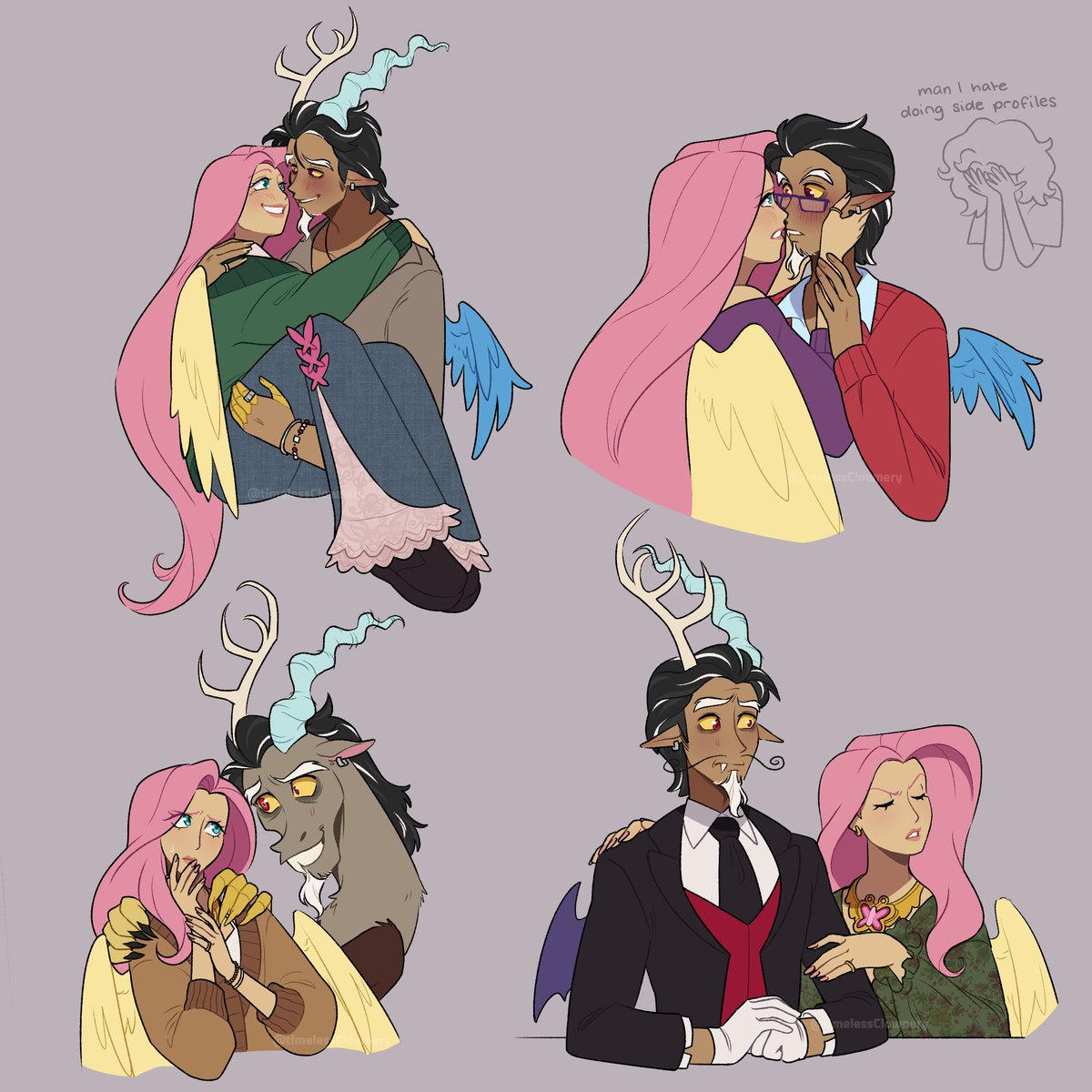 timelessClownry's tweet image. i redrew my redraws, did i improve? maybe 🤷

#mylittlepony #fluttercord