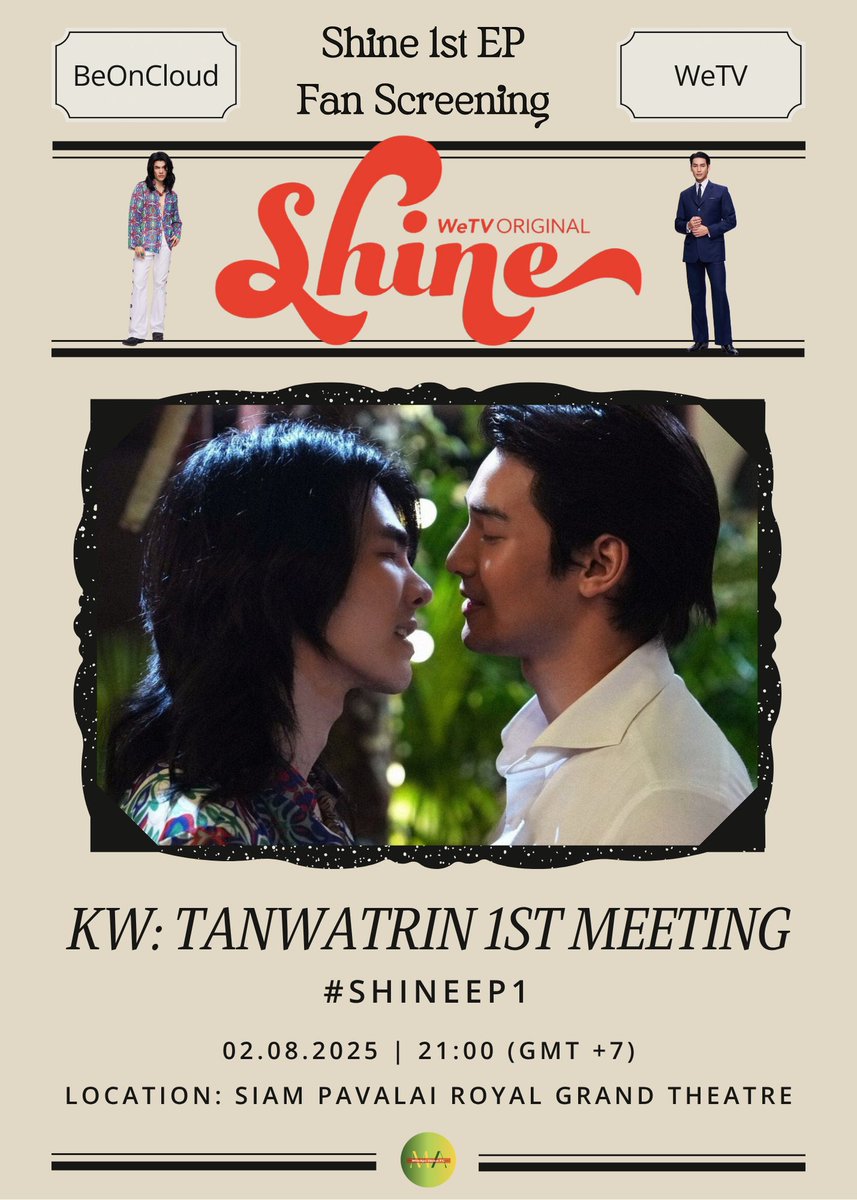 💚MileApo Schedule - Reminder💛

Shine 1st EP Fan Screening - Welcome to the Far Side of The Moon

🗓02.08.2025
⏰21.00 (GMT +7)
📍Siam Pavalai Royal Grand Theatre
#️⃣ShineEP1
KW: In the poster

Note: EP 1 Orchestic version airs on WeTV at 22.00 (GMT +7).

#MilePhakphum