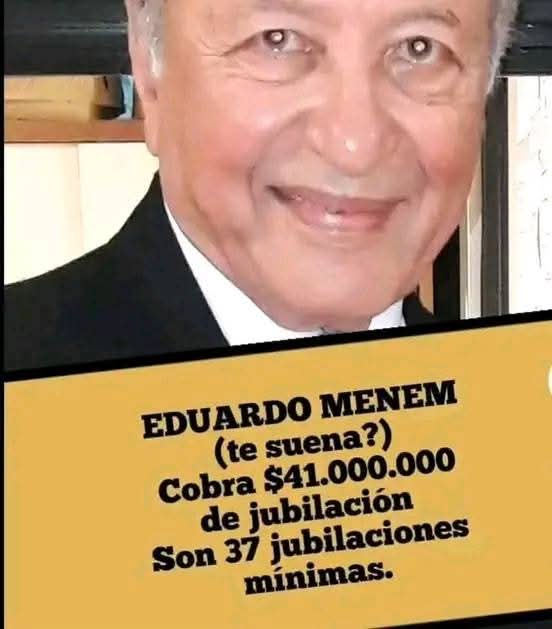 LOS MENEM SE OPONEN AL AUMENTO A LOS JUBILADOS. LACRAS LIBERTARIAS PARASITOS DEL ESTADO.