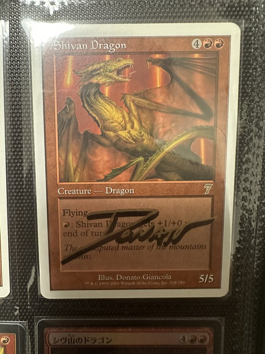 シヴ山のドラゴン 日)シヴ山のドラゴン / Shivan Dragon【4ED】 白枠 No.220｜MtG