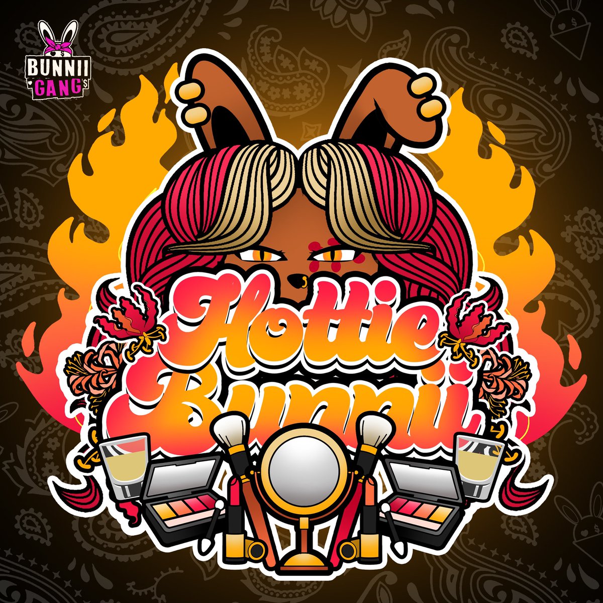 YALL LOOOOOOK! It’s OFFICIAL!! 
My Bunnii is too Fire, Literally!! Merch coming soon ❤️‍🔥😘 #bunniigang