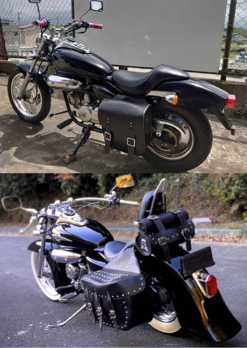 #自分のバイクの昔と今
あれ！？今の写真だけみたらマグナらしさ残ってると思ってたけど並べてみたら全然違う🥹マグナ50クラシック