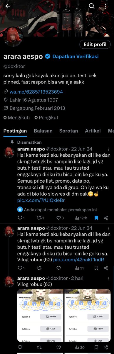 grcuel's tweet photo. Hai, ini ekon sementara rara aespo. Yg kenal ak di @.doxktor bisa interaksi lagi di sini yah. Itu ekon susimentai permanen grg melon babik https://t.co/HOYgEABAr2