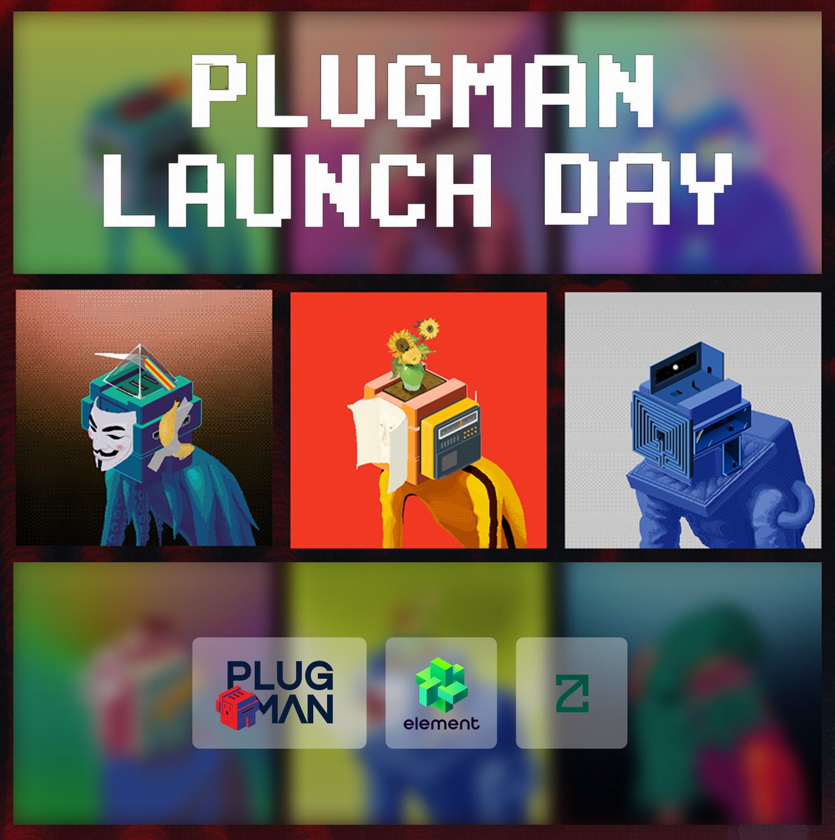 Element NFT Marketplace (@element_market) on Twitter photo 🚀 Plugman is now live on Element Drops!
Ready to get your first NFT on ZetaChain? <a href="/PlugmanNFT/">PLUGMAN 🔌 UNIVERSE</a> is here!
🆓 All Free Mint
🔢 Total Supply: 5,000
⏰ Start: Aug. 2, 2am UTC
🔗 Link: element.market/drop/plugmanun…
Plug in and get yours now on Element Drops!
#Plugman #ElementNFT 🚀 Plugman is now live on Element Drops!
Ready to get your first NFT on ZetaChain? <a href="/PlugmanNFT/">PLUGMAN 🔌 UNIVERSE</a> is here!
🆓 All Free Mint
🔢 Total Supply: 5,000
⏰ Start: Aug. 2, 2am UTC
🔗 Link: element.market/drop/plugmanun…
Plug in and get yours now on Element Drops!
#Plugman #ElementNFT