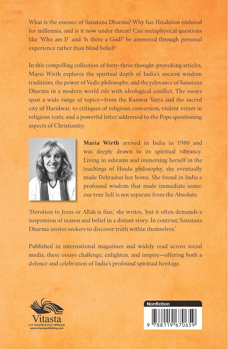 CA ManianGopi (@maniangopi) on Twitter photo Dear Sanātani Friends,
Pleased to share that Respected <a href="/mariawirth1/">Maria Wirth</a> ji has released her latest book.
You can explore and support :
Amazon Link : amzn.to/4ogNwmX Dear Sanātani Friends,
Pleased to share that Respected <a href="/mariawirth1/">Maria Wirth</a> ji has released her latest book.
You can explore and support :
Amazon Link : amzn.to/4ogNwmX