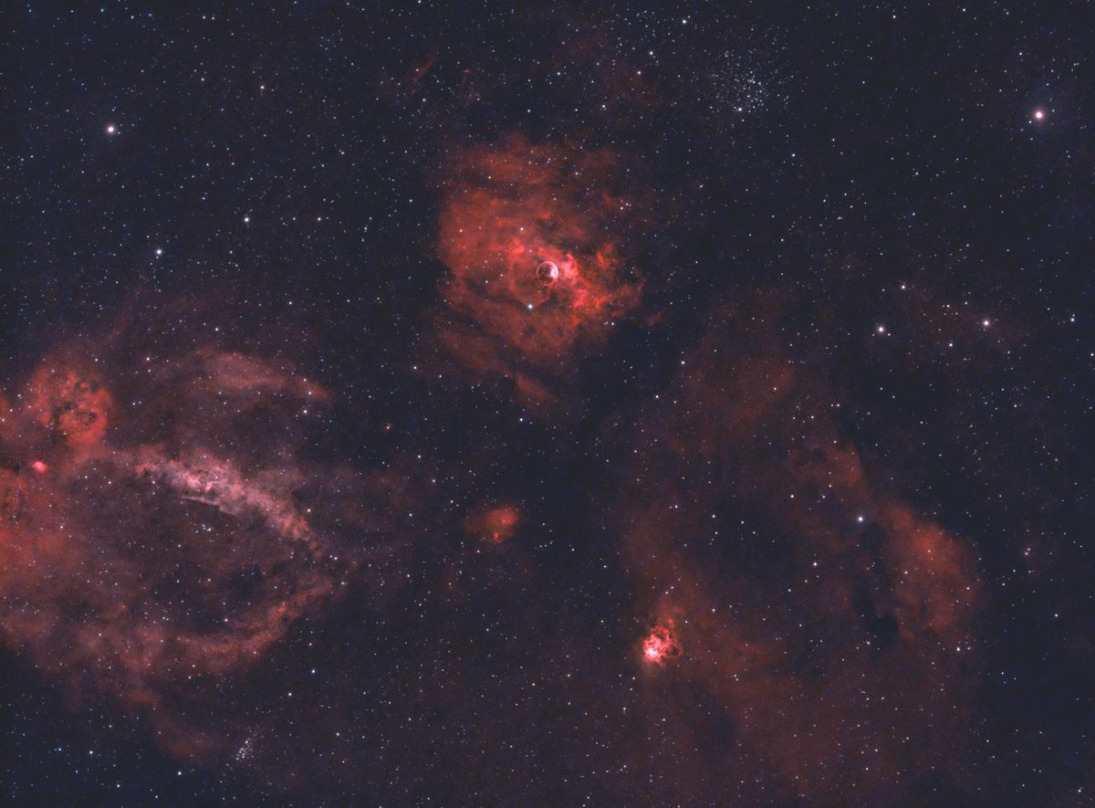OMG, this is the wide FOV of the Bubble Nebula project. Hoping to finish up with this tonight as I'm sure you're all tired of seeing it! LOL