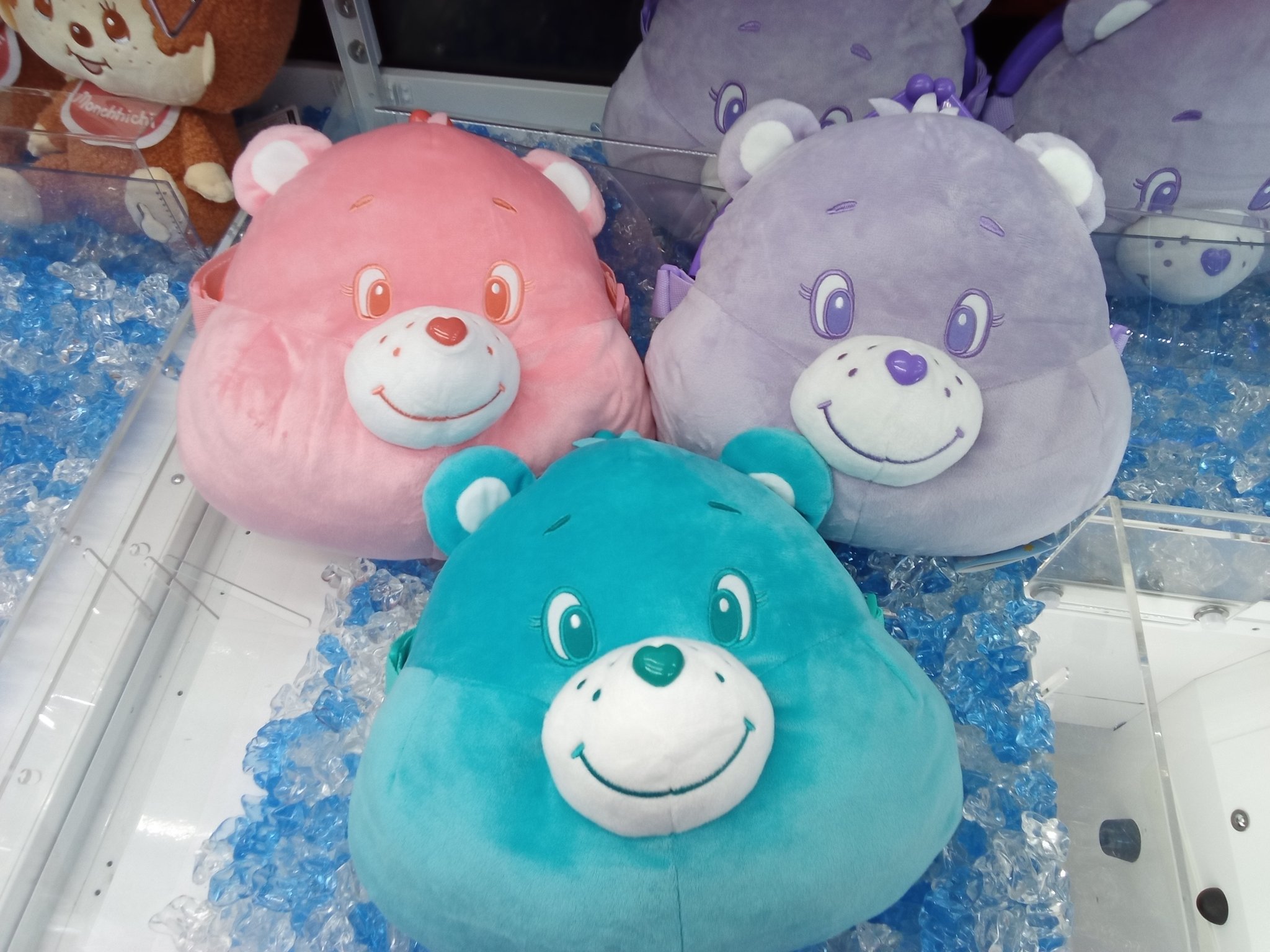 ケアベア™ ぬいぐるみ&フェイスBIGがまぐち　バッグセット　ラウンドワン限定 ケアベア™ フェイスBIGがまぐち 【ラウンドワン限定