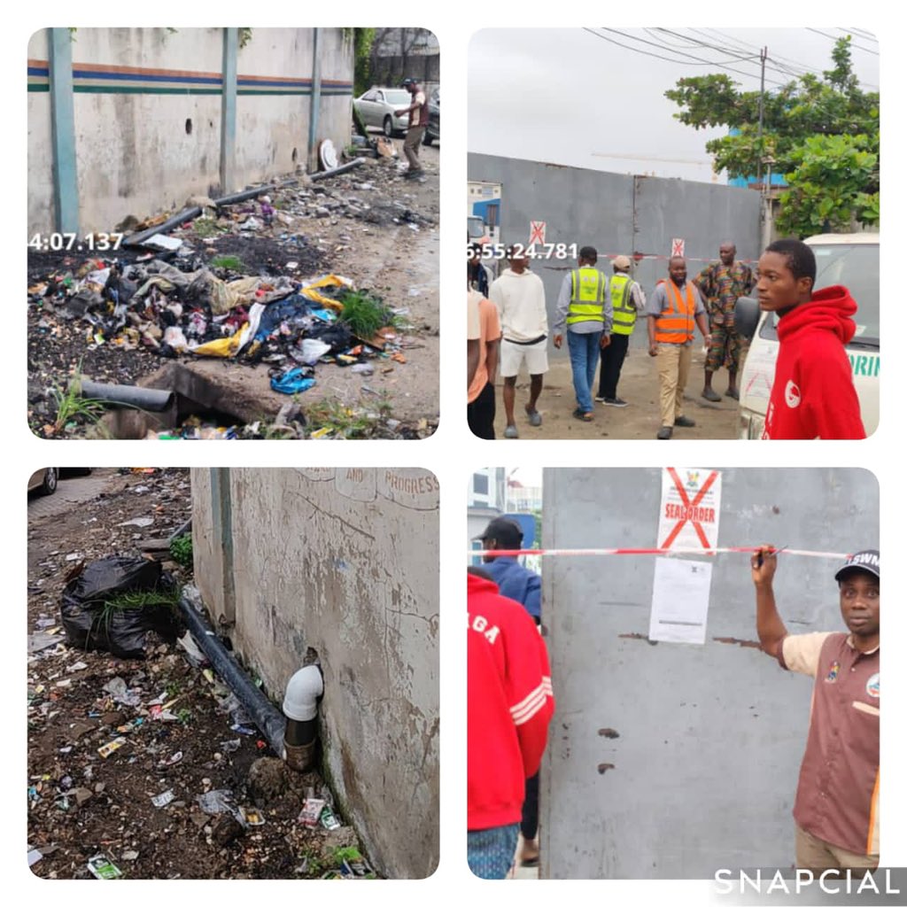 lswmomedia's tweet photo. *LSWMO SEALS OFF A CONSTRUCTION LOADING SITE (KASUWA), MURI OKUNOLA STREET, VICTORIA ISLAND FOR ENVIRONMENTAL NUISANCE AND POLLUTION*

Following public outcry and in pursuant of safe and cleaner Lagos, the Lagos State Wastewater Management Office (LSWMO) on Friday 1st August, 2025, sealed-off a Construction Loading Site along Muri Okunola Street, Victoria Island, Lagos, for deliberate discharge of Wastewater into the public drains via pipe thereby causing public nuisance, environmental pollution and endangering human life.

Lagosians are enjoined to embrace proper wastewater management and hygiene practices to enhance public health and environmental sustainability as every act of environmental nuisance and pollution portends grave dangers to public health and will be met with appropriate sanctions and or prosecution.

Contact us on 08022022397, 07025332163 or through any of its social media handles, @lswmomedia on Instagram and Twitter, and The Lagos State Wastewater Management Office for complaints.