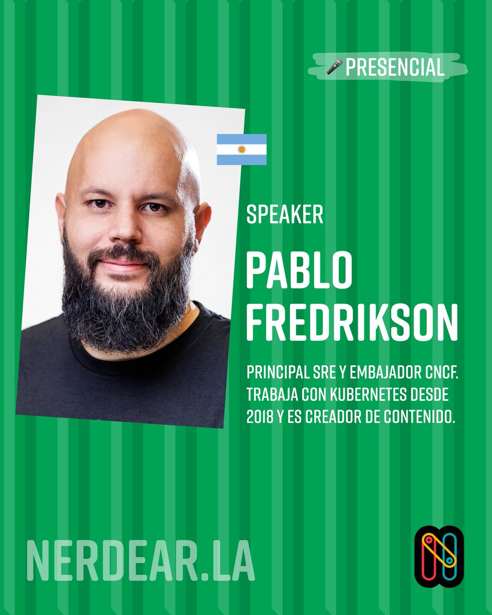 <a href="/pampaterson/">Pamela Paterson</a> <a href="/gdechichi/">Gabriel Dechichi</a> <a href="/left4deaf/">Maria Ines Parnisari 🇨🇦🇦🇷</a> <a href="/hhariri/">Hadi Hariri</a> <a href="/ClaudioJavierCM/">Claudio Cormick</a> <a href="/ValeArvejita/">Valeria Edelsztein</a> <a href="/FabBallarini/">Fabricio Ballarini</a> <a href="/BrunoEsCopado/">Bruno Scopazzo</a> <a href="/cecigarraffo/">Cecilia Garraffo</a> <a href="/GastonGiribet/">Gaston Giribet</a> <a href="/joseedelstein/">Jose Edelstein</a> <a href="/soyEmilseGarzon/">Emi Garzon</a> <a href="/MauroEldritch/">Mauro Eldritch 🏴‍☠️</a> <a href="/JuliCaccia/">Julia Cacciapuoti</a> 📢 <a href="/PeladoNerd/">Pablo Fredrikson</a>

Principal SRE y embajador CNCF. Trabaja con Kubernetes desde 2018. Creador de contenido y fan del open source.