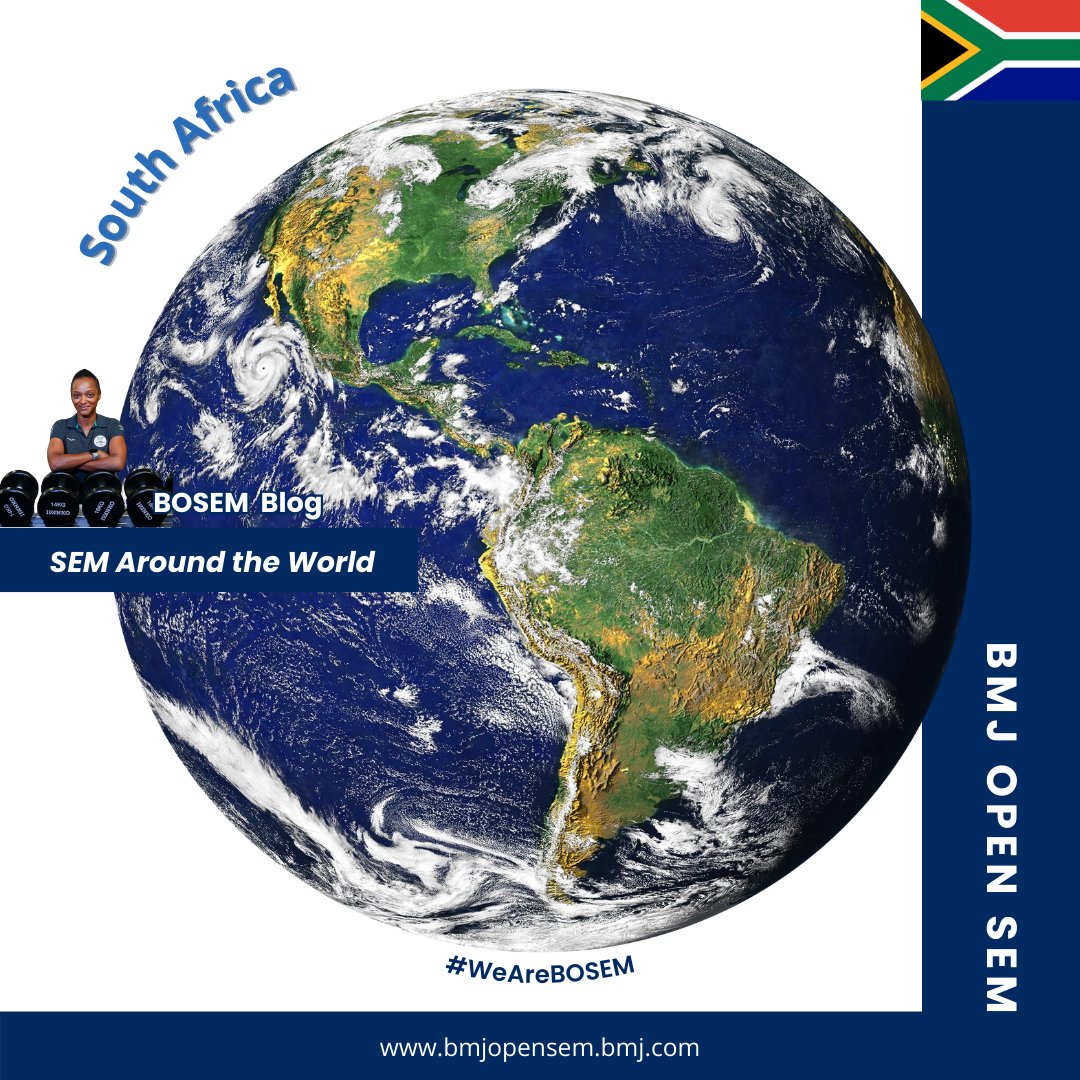 BMJ Open Sport & Exercise Medicine (@bmjopensem) on Twitter photo Have you read the BOSEM blog series #SEMAroundTheWorld?
We invited Dr <a href="/phatho_z/">Phathokuhle Zondi</a> to share her perspective on Sport and Exercise Medicine (SEM) in her home country, South Africa! 🇿🇦
🔗 FULL-TEXT LINK: bit.ly/4lW6gHs
#WeAreBOSEM Have you read the BOSEM blog series #SEMAroundTheWorld?
We invited Dr <a href="/phatho_z/">Phathokuhle Zondi</a> to share her perspective on Sport and Exercise Medicine (SEM) in her home country, South Africa! 🇿🇦
🔗 FULL-TEXT LINK: bit.ly/4lW6gHs
#WeAreBOSEM