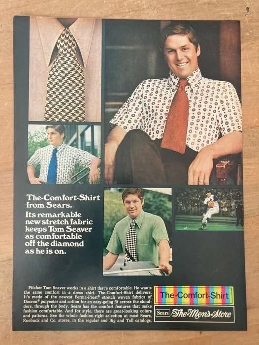 Tom Sever in Sears men’s shirts ads #Mets