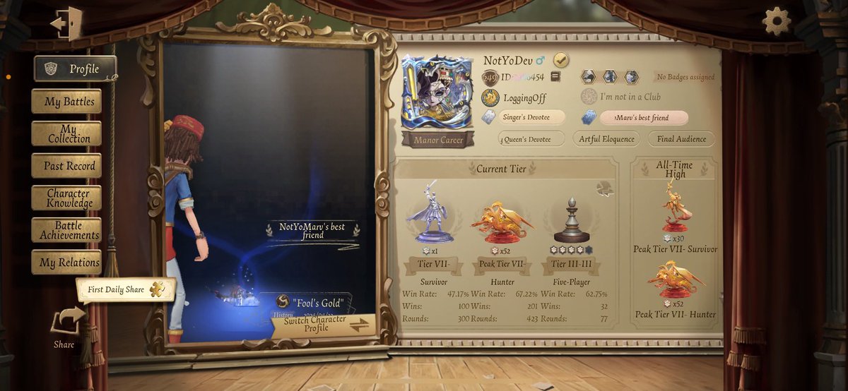 NotYoDev's tweet image. Late Introduction

- Dev, 21, He/Him
A washed high tier IDV player who loves other things like Horror, Anime, and other mobile games like GI or HSR.