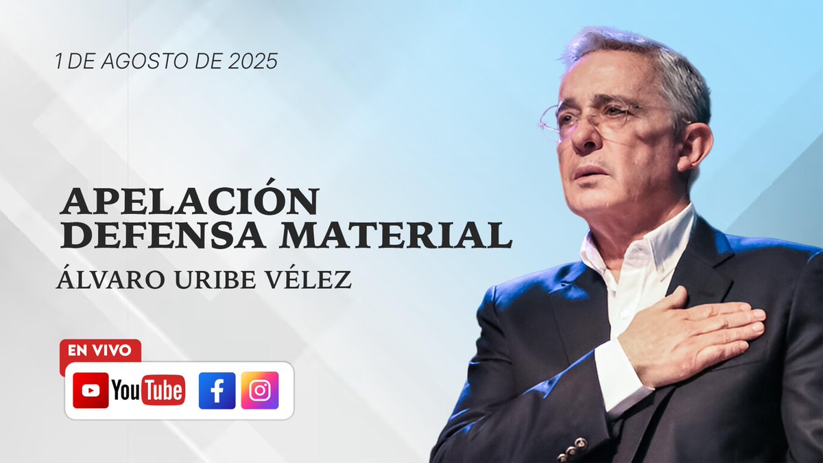 Enlace transmisión: 
youtube.com/live/qy-8RoP0r…

Sustentación apelación defensa material