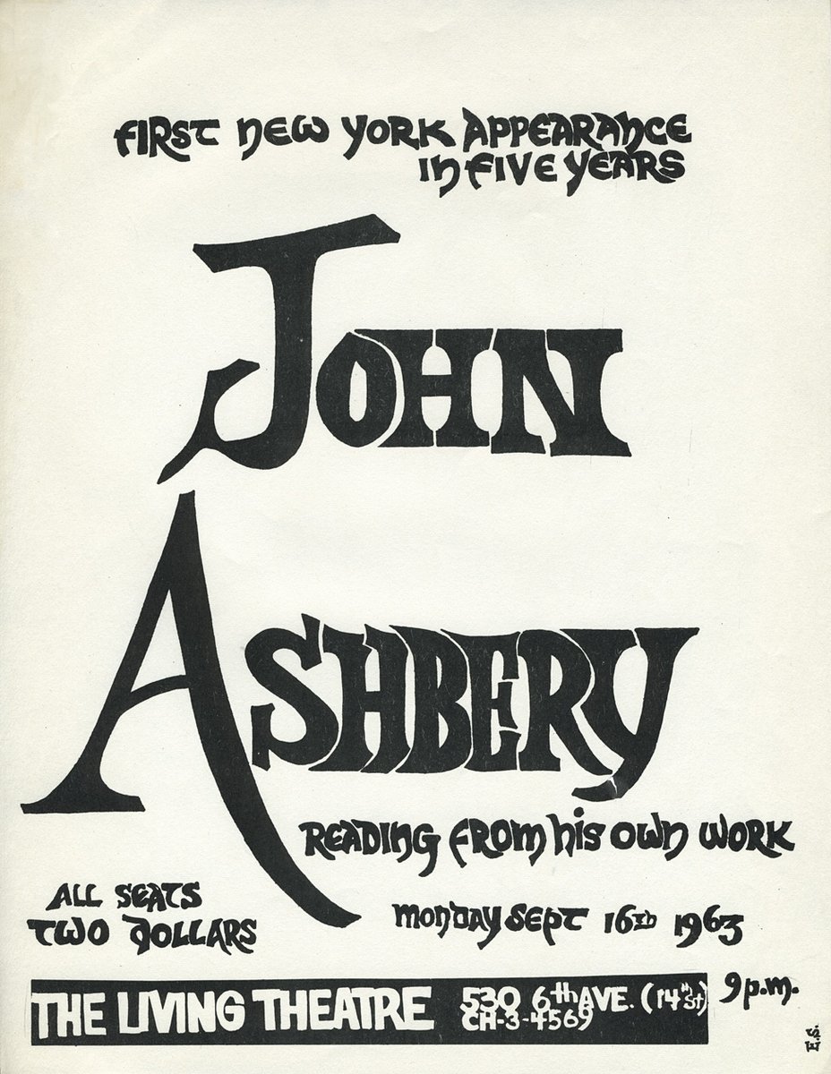 bartlebytaco's tweet image. john ashbery reading at the living theater in 1963: media.sas.upenn.edu/pennsound/auth…