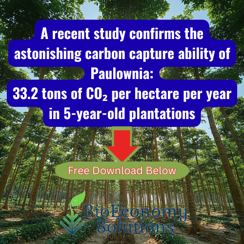 The Fastest Tree🌲 in the Carbon Bio-Economy
What if we told you that one tree🌲 could sequester up to 0.70 tons of CO₂ per year, grow on degraded land?
👉 Get a FREE copy of Paulownia Carbon Report: bioeconomysolutions.com/carbonreport

#Carbon #ClimateTech #GreenInvesting #Paulownia