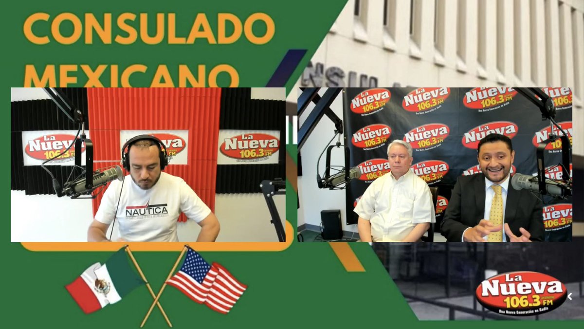 Tuve el gusto de conversar con las audiencias de La Nueva 106.3 FM de San Bernardino, California, para todo el Inland Empire en el sur de California, informado a la comunidad sobre la atención y servicios consulares, acompañado de mi cónsul adscrito #ConsulmexSanBernardino