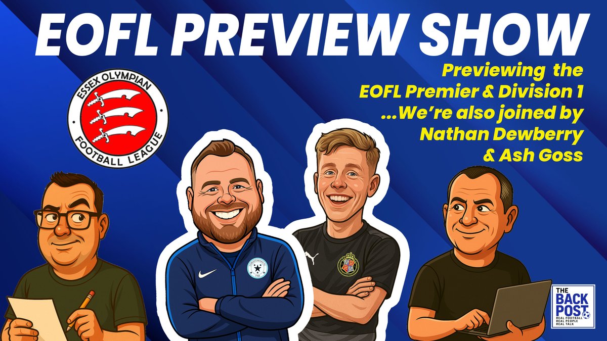 Our extended @EOFL preview show is now available
* apologies for the sound, we're still working on the audio quality!

youtube.com/watch?v=F5A70M…

#thebackpostshow <a href="/EssexCountyFA/">Essex County FA</a>