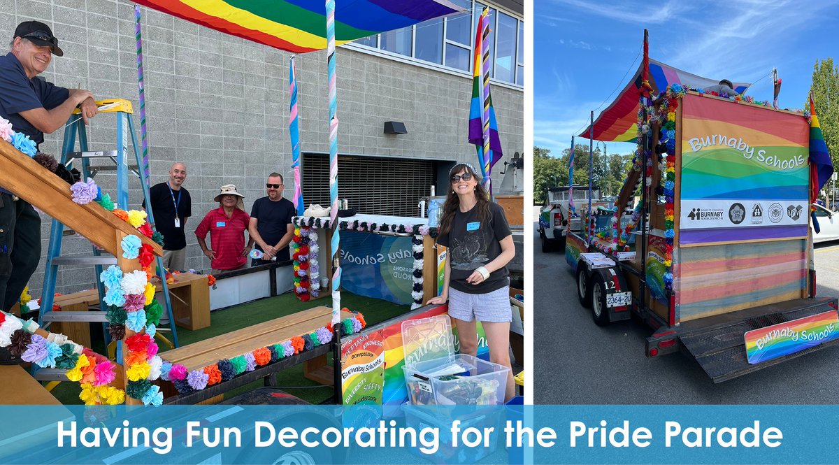 Burnaby Schools (@burnabyschools) on Twitter photo We're getting the #BurnabySchools float ready for the <a href="/vancouverpride/">Vancouver Pride</a> Parade this weekend! Trustees, staff, and families will be there with DJ GrooveHeart spinning tunes! We're getting the #BurnabySchools float ready for the <a href="/vancouverpride/">Vancouver Pride</a> Parade this weekend! Trustees, staff, and families will be there with DJ GrooveHeart spinning tunes!