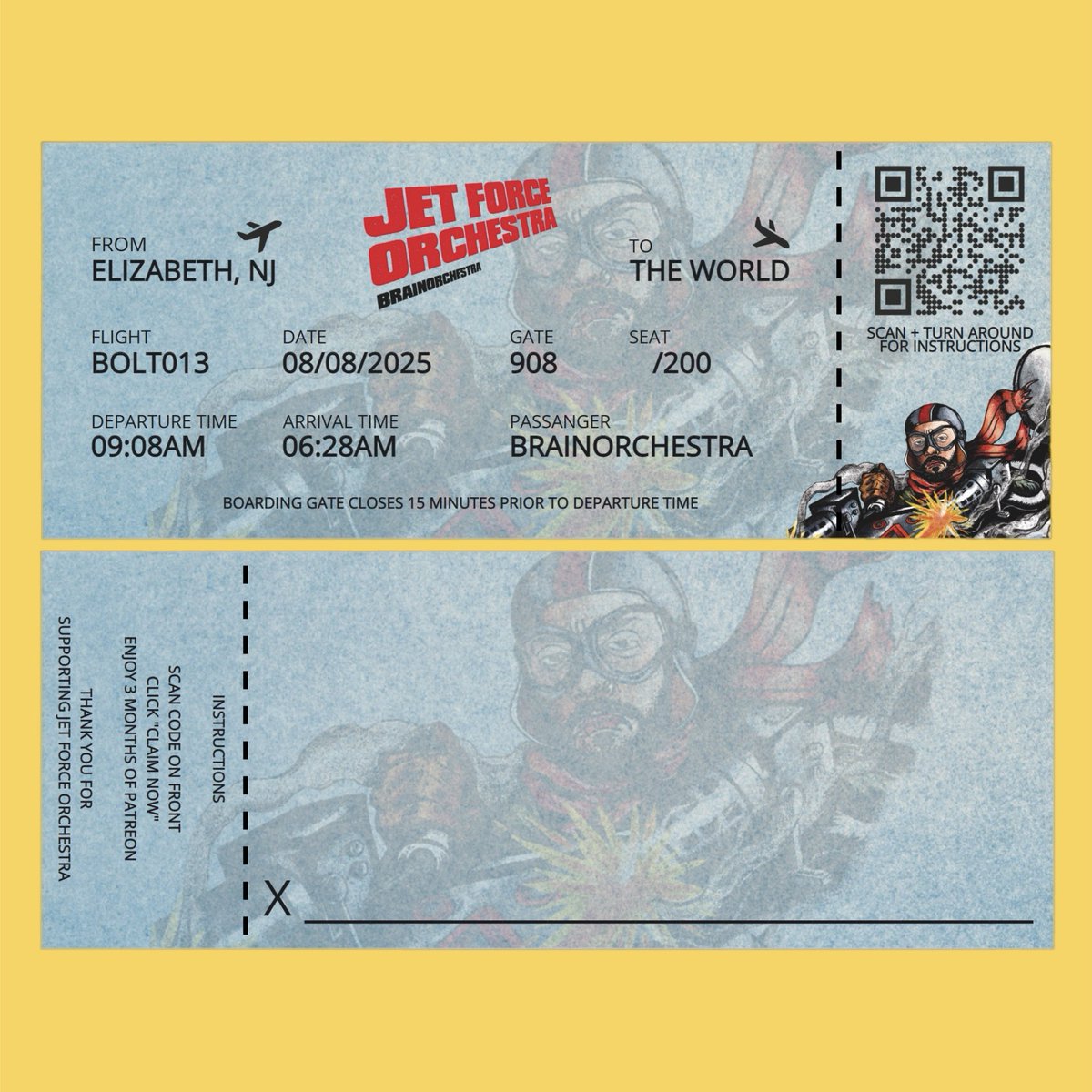 The Break Looper (@brainorchestra_) on Twitter photo On August 8th, 2025 we release JET FORCE ORCHESTRA into the skies! Every vinyl record will come with a perforated voucher ticket that grants 3 months to the Patreon 🛩️ numbered & signed by Brainorchestra
Stick with me 🙏🏼 On August 8th, 2025 we release JET FORCE ORCHESTRA into the skies! Every vinyl record will come with a perforated voucher ticket that grants 3 months to the Patreon 🛩️ numbered & signed by Brainorchestra
Stick with me 🙏🏼