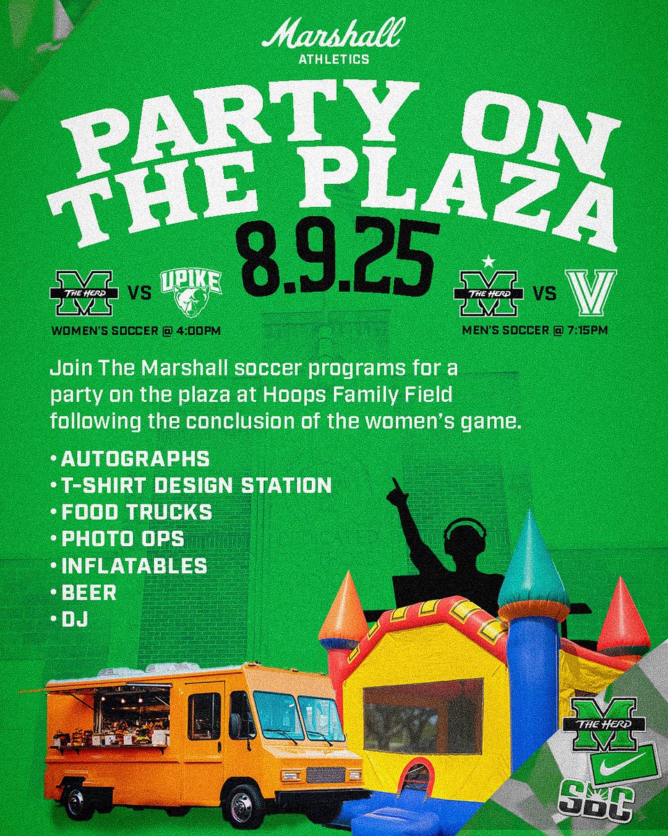 8 DAYS UNTIL PARTY ON THE PLAZA!! 

👀 First chance to see our soccer teams 
🎟️: Free but must claim a ticket to enter  ⬇️
🔗: bit.ly/FansFirst25
✍️ autographs 
👕design a t-shirt 
🍽️ food trucks 
📸 photo ops
🎧 DJ 
➕More