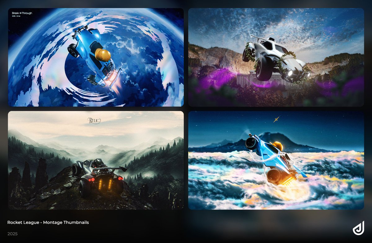 Jakze8's tweet image. Recent Montage Thumbnails🎬

- Rocket League