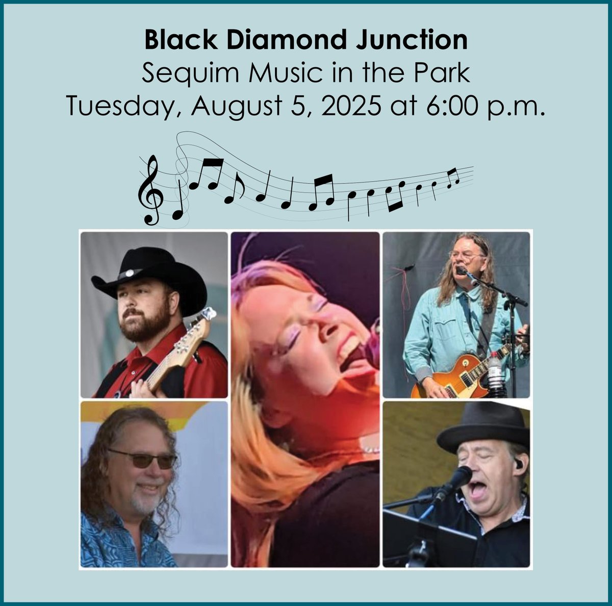 Join us for Music in the Park on Tuesday, August 5 at 6 pm at the James Center for the Performing Arts at Carrie Blake Park, 500 N. Blake Ave., for hits of the 70's, 80's, and 90's with Black Diamond Junction.  See the full summer schedule at ow.ly/O1Aj50W6HQw