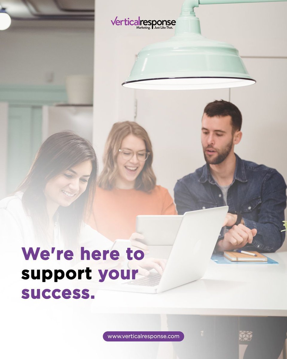 Don't get stuck – get solutions! 💡 

At Vertical Response, we pride ourselves on providing top-notch support. Our knowledgeable team is just a click or call away to guide you through any challenges.

Have a question? Our experts have the answer! verticalresponse.com