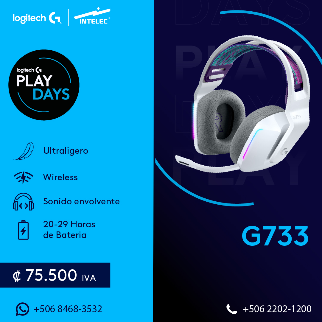 Intelec_CR's tweet image. ¡Logitech G733 en Intelec! 🎧 Ultraligeros, wireless, sonido envolvente y hasta 29 hrs de batería. ✨ #LogitechGPlayDays

Info: intelec.co.cr/head-logi
Express y financiamiento. 💳

📍 Visita tiendas.
📱 8468-3532 | 📞 2202-1200

#LogitechG733 #HeadsetGamer