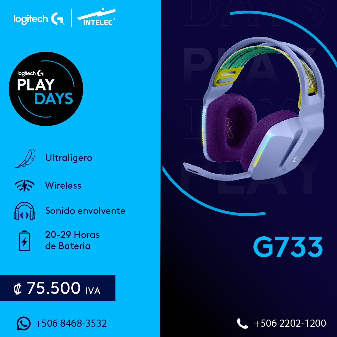 Intelec_CR's tweet image. ¡Logitech G733 en Intelec! 🎧 Ultraligeros, wireless, sonido envolvente y hasta 29 hrs de batería. ✨ #LogitechGPlayDays

Info: intelec.co.cr/head-logi
Express y financiamiento. 💳

📍 Visita tiendas.
📱 8468-3532 | 📞 2202-1200

#LogitechG733 #HeadsetGamer
