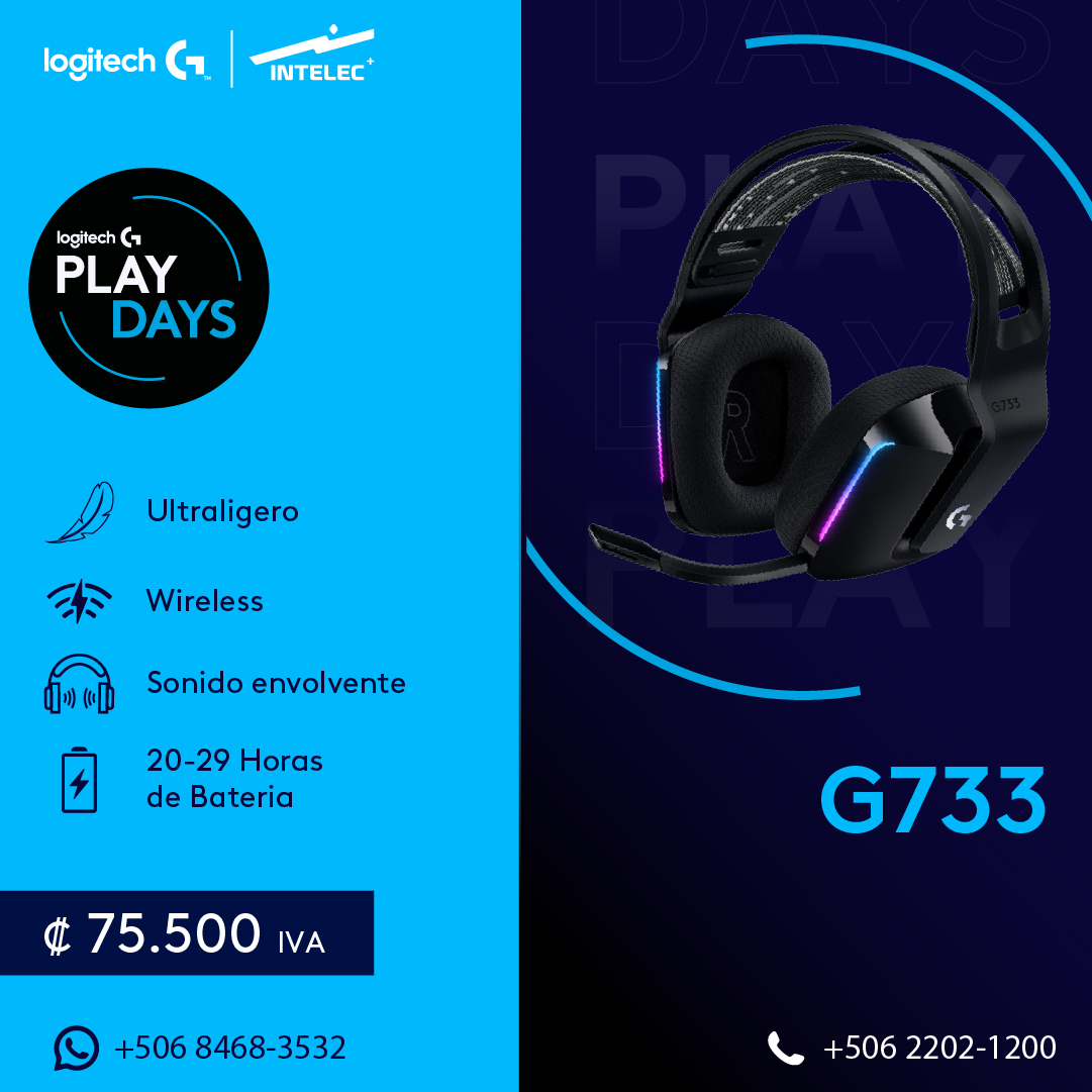 Intelec_CR's tweet image. ¡Logitech G733 en Intelec! 🎧 Ultraligeros, wireless, sonido envolvente y hasta 29 hrs de batería. ✨ #LogitechGPlayDays

Info: intelec.co.cr/head-logi
Express y financiamiento. 💳

📍 Visita tiendas.
📱 8468-3532 | 📞 2202-1200

#LogitechG733 #HeadsetGamer
