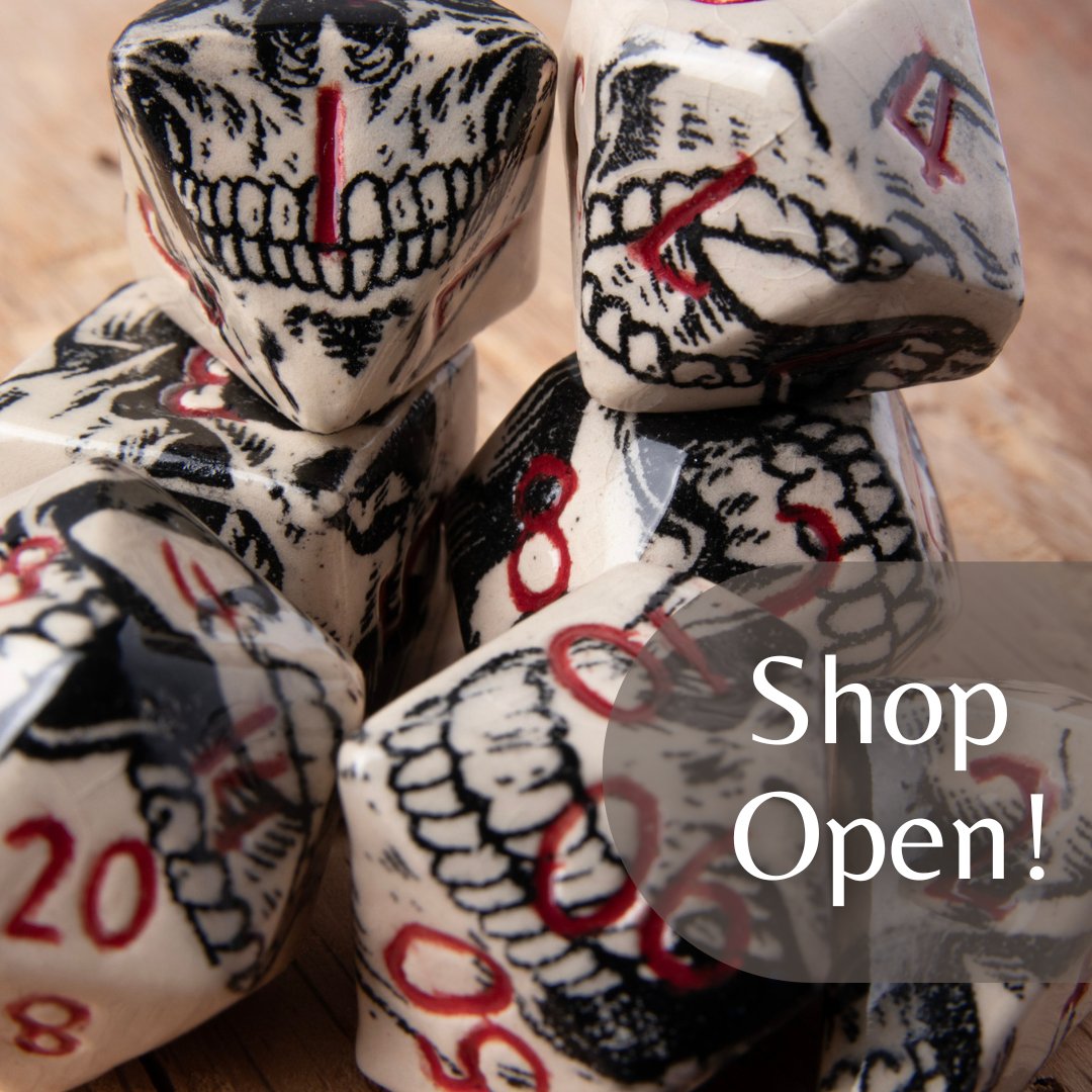 We are live! Please consider sharing a post once you have your set. 🙌  #dice #ttrpg #dnd