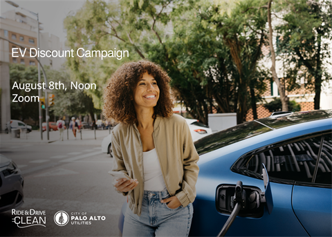 Not sure if an EV is right for you or which one would fit your lifestyle? Join our free webinar on August 8th to learn about current incentives and rebates, lease and finance pricing, available models, and more. Register at paloalto.gov/workshops