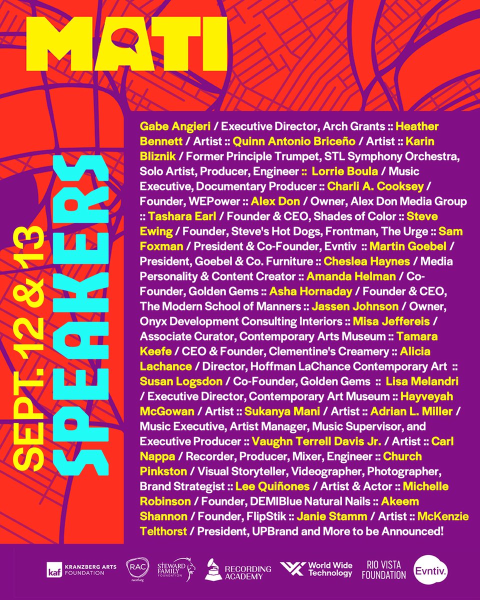 DYK? Included with your <a href="/MATIstl/">MATI (Music At The Intersection)</a> pass is access to our annual conference full of creative panels, entrepreneurial speakers, and culture-shaping conversations that push STL’s arts / music / entertainment industries forward. More details dropping soon at MATIstl.org