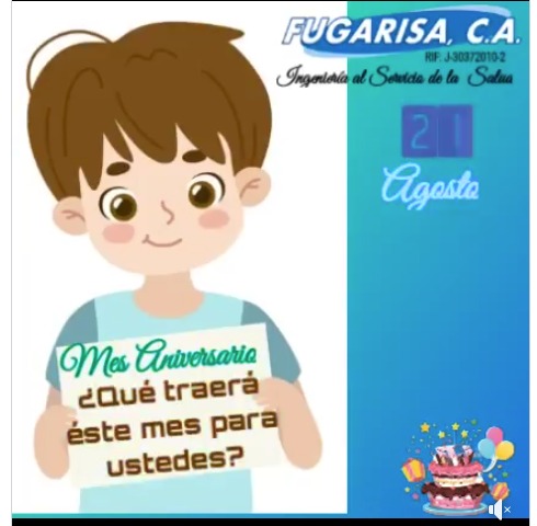 Fugarisa_ca's tweet photo. Mes aniversario de Fugarisa CA https://t.co/XwXYf25A98