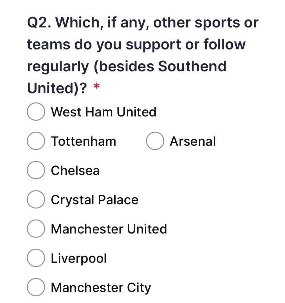 Smart thinking by the club. Anyone ticking these boxes, having given their name, can be banned for life. 

Southend first. 
Southend last. 
Southend forever. 
🦐💙💛
