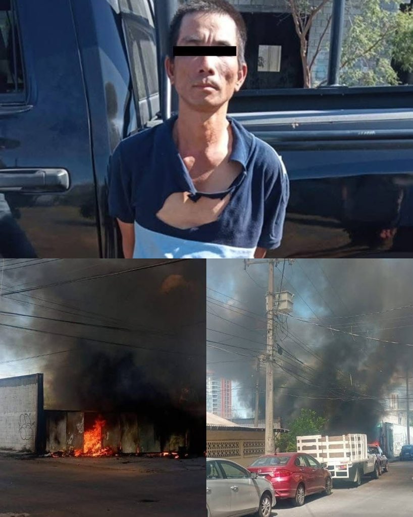 seguridadmtymx's tweet photo. Un hombre de origen japonés fue arrestado por la Policía de Monterrey por presuntamente incendiar un lote baldío en la colonia Obrera. La rápida acción de un vigilante permitió la detención.
#SeguridadMTY #AquíSeResuelve https://t.co/iUachVehBb