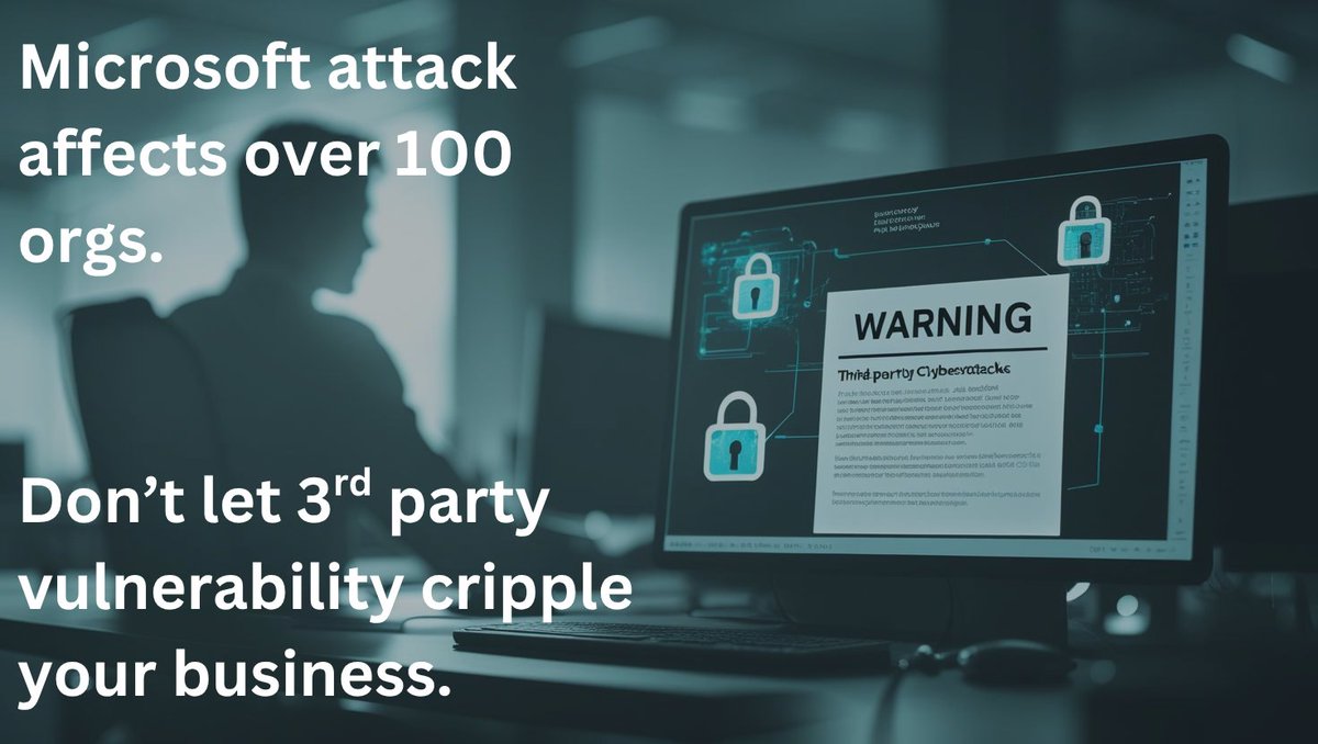Wisr AI (@wisr_ai) on Twitter photo Microsoft hack hit 100+ orgs! This highlights the critical risk of #ThirdPartyAttacks & #SupplyChainRisk. Your partners' weaknesses can be your downfall.
#Cybersecurity #Infosec #thirdpartyrisk
<a href="/ReutersBiz/">Reuters Business</a> | reut.rs/4m6Jz2r Microsoft hack hit 100+ orgs! This highlights the critical risk of #ThirdPartyAttacks & #SupplyChainRisk. Your partners' weaknesses can be your downfall.
#Cybersecurity #Infosec #thirdpartyrisk
<a href="/ReutersBiz/">Reuters Business</a> | reut.rs/4m6Jz2r