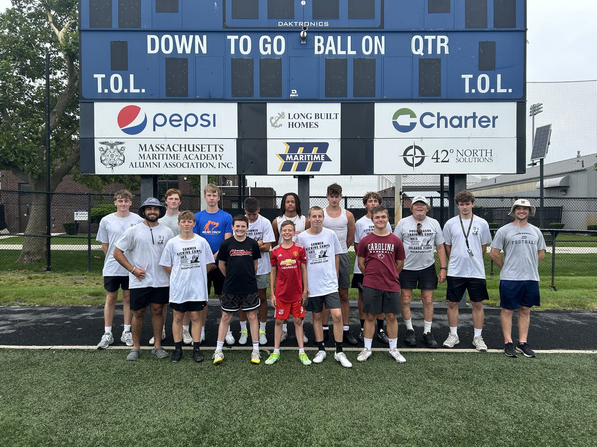 KickingService's tweet photo. As the calendar flips from July to August the start of the football season is here. We want to wish all campers from this summer the best of luck in their upcoming seasons. Staff members @Tmur_31, @IanWernik, and @Matt3Richardson report to camp ready for a great season as well! https://t.co/t9bHptJjPy