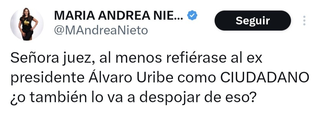 Maicol Cajamarca (@maicajamarca_) on Twitter photo En un juicio el juez o jueza debe decirle procesado al delincuente, no sea pendeja <a href="/MAndreaNieto/">MARIA ANDREA NIETO</a>. En un juicio el juez o jueza debe decirle procesado al delincuente, no sea pendeja <a href="/MAndreaNieto/">MARIA ANDREA NIETO</a>.