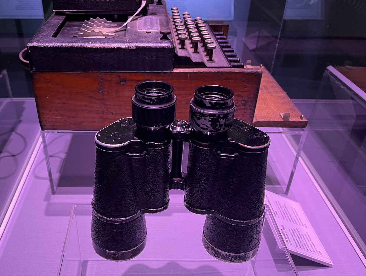 Enigma machine and binoculars taken from U505. Part of U505 collection at Griffin Museum of Science and Industry

And what an Enigma looks like to an X-Ray

<a href="/WeHaveWaysPod/">WW2 Pod: We Have Ways of Making You Talk</a> <a href="/msichicago/">Griffin Museum of Science and Industry</a>