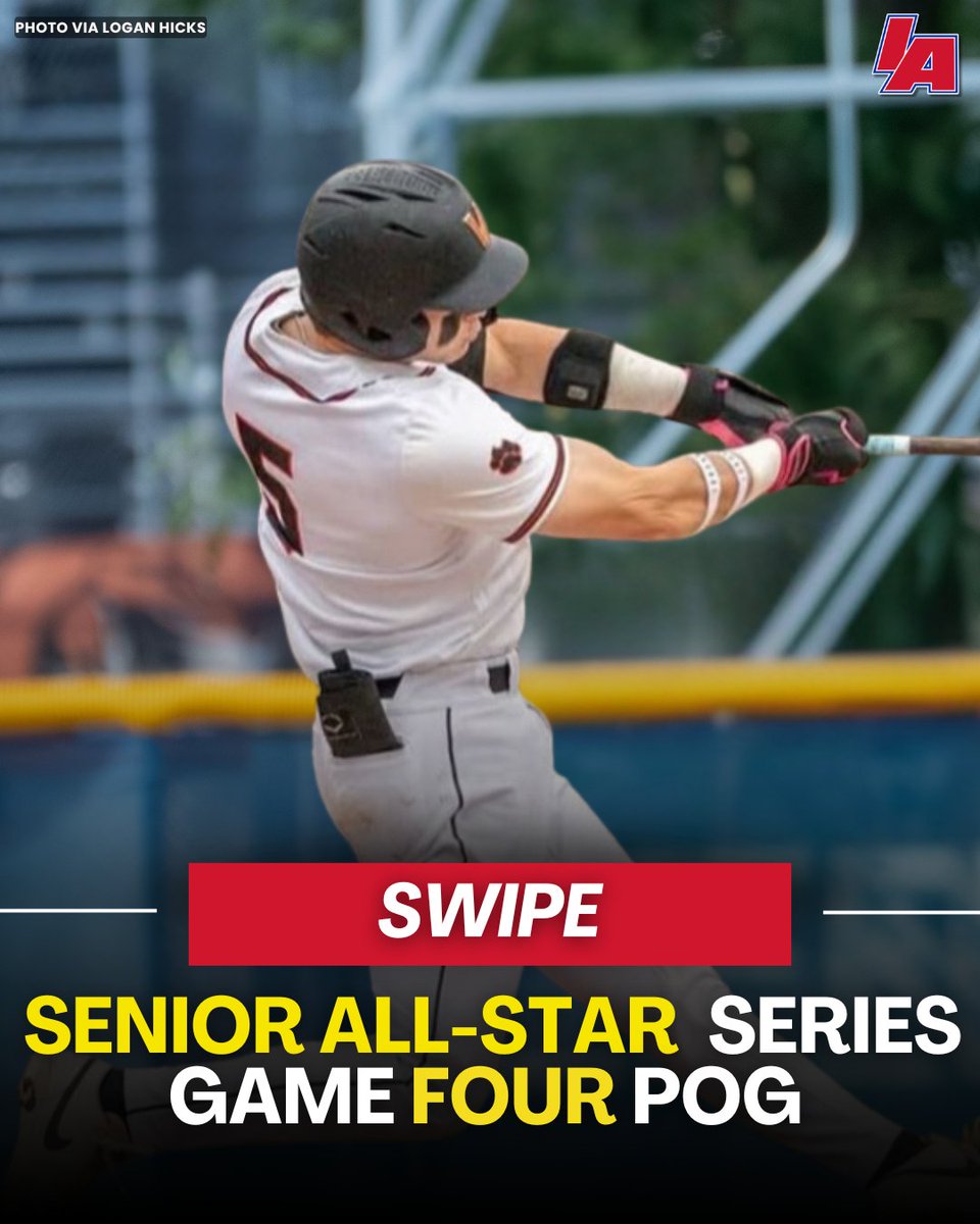 iabaseball1's tweet photo. Game 4️⃣ of the All-Star Series wrapped up and helping LSW claim the win was @WDMValleybball star Logan Hicks. 

#IAbaseball x #iahsbsb https://t.co/eqjtXywVOt