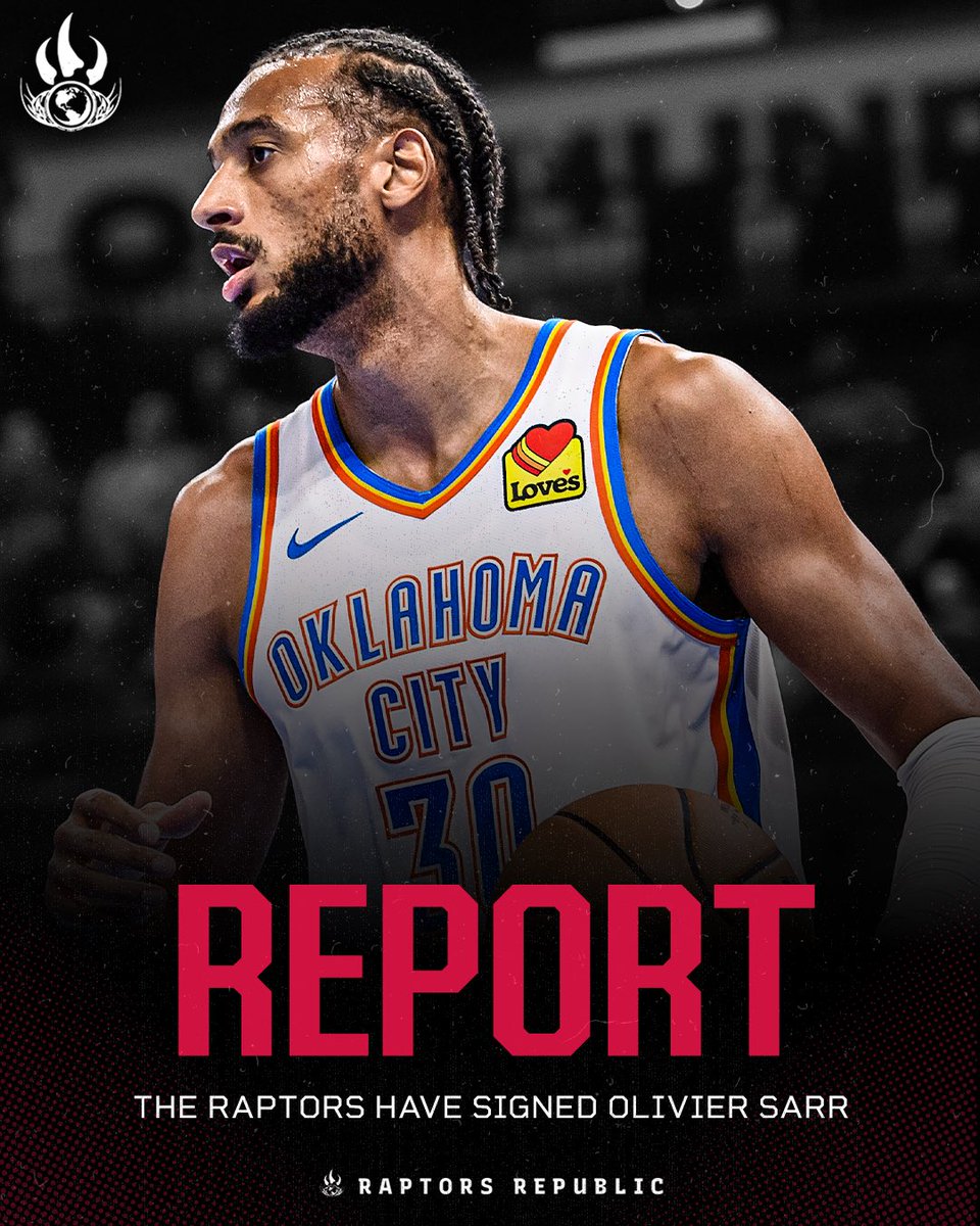 The Raptors have signed Olivier Sarr per <a href="/BlakeMurphyODC/">Blake Murphy</a> 

#WeTheNorth

📸: Rob Ferguson
