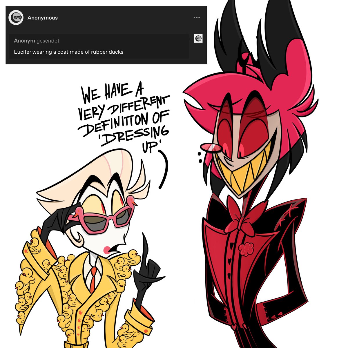 doing requests over on Tumblr (can you tell i gave up halfway through)

#HazbinHotel #radioapple