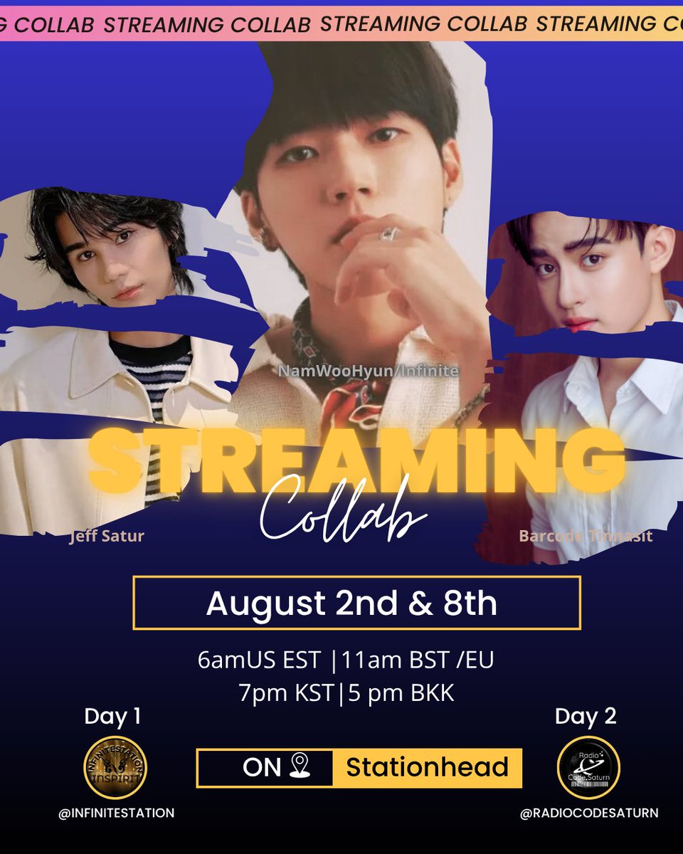 saturninabeat's tweet photo. 🥳#inspirits #Saturdayss #unit RCS will co-host at @infinitesh24 this weekend🎉
Please join us!
🗓️'Saturdayss' Aug 2nd
⏰6am 🇺🇸EST|11am🌍BST/EU
⏰7pm🇰🇷|5pm🇹🇭
host https://t.co/etGc3HubDt
co-host #RadioCodeSaturn
#NAMWOOHYUN #INFINITE #JeffSatur #TINNASIT https://t.co/3V09pUknDe
